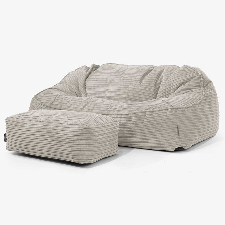Sloucher Oversized Sakkosekk Sofa - Kordfløyel Mink 02