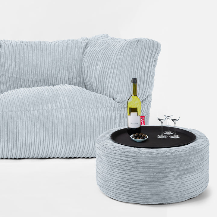Albert 3-seter Saccosekk Sofa - Kordfløyel Babyblå 03