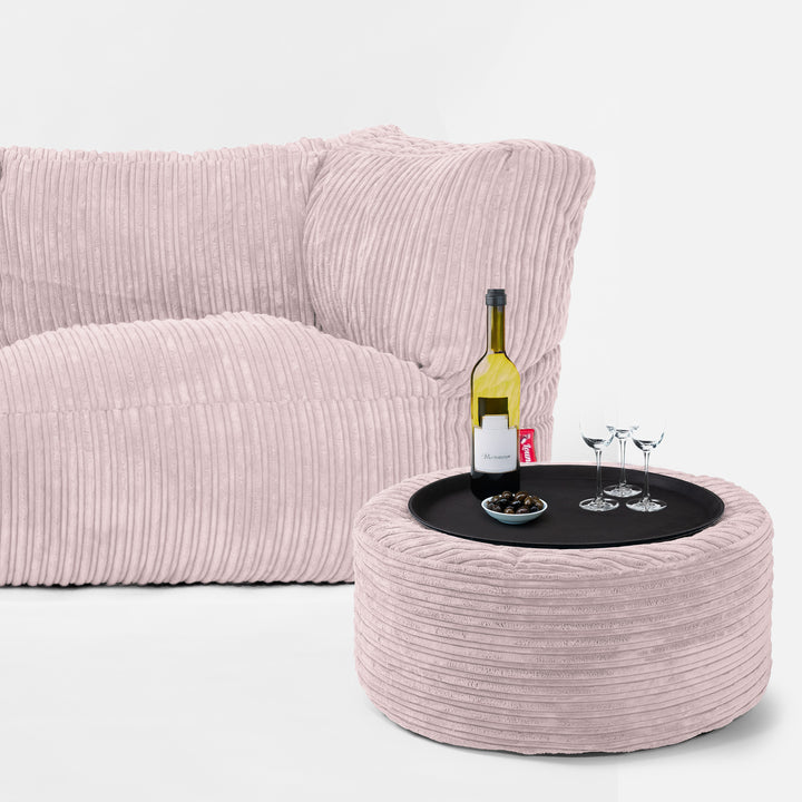 Albert 2-seter Saccosekk Sofa - Kordfløyel Rødmerosa 03