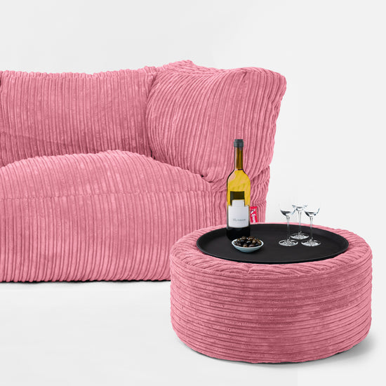 Albert 3-seter Saccosekk Sofa - Kordfløyel Korall 03