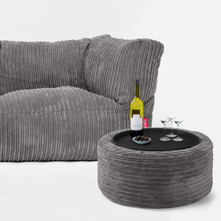 Albert 2-seter Saccosekk Sofa - Kordfløyel Grafitt 03