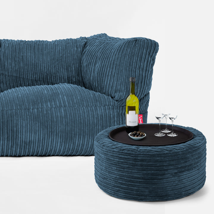 Albert 3-seter Saccosekk Sofa - Kordfløyel Marineblå 03