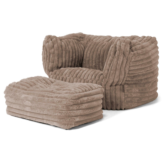 Albert Saccosekk Lenestol - Ultrabehagelig Kord Mink 01