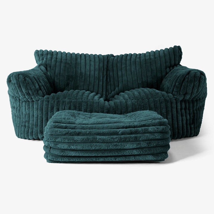 Josephine Saccosekk Sofa - Ultrabehagelig Kord Mørketurkis 01