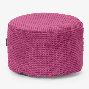 Liten Rund Fotskammel - Pom-pom Rosa