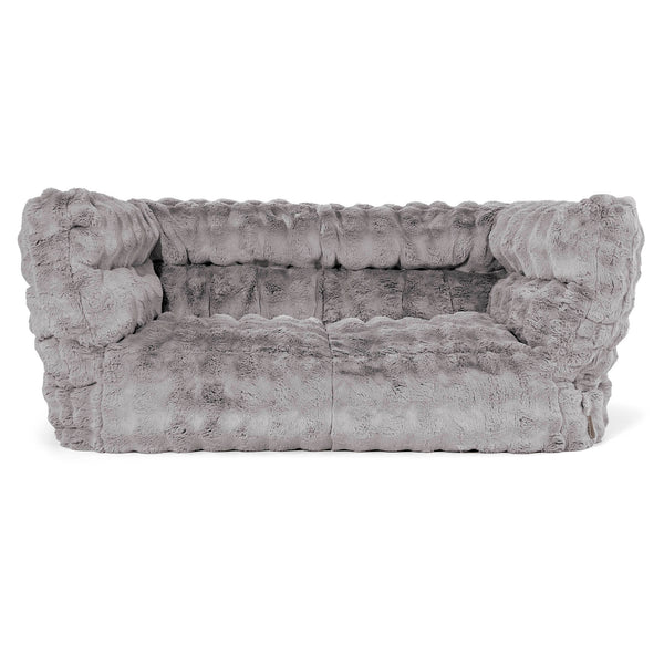 Louis 2-seter Saccosekk Sofa - Falsk Pels Boble Grå 01