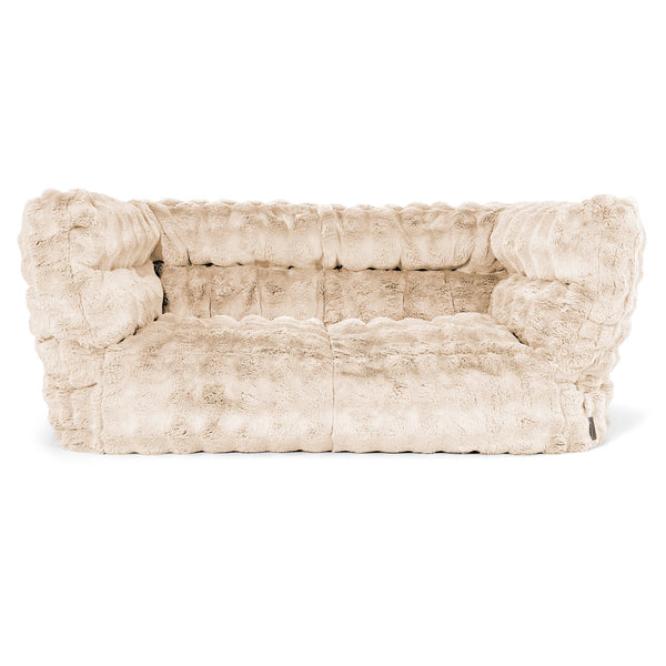 Louis 2-seter Saccosekk Sofa - Falsk Pels Boble Krem 01