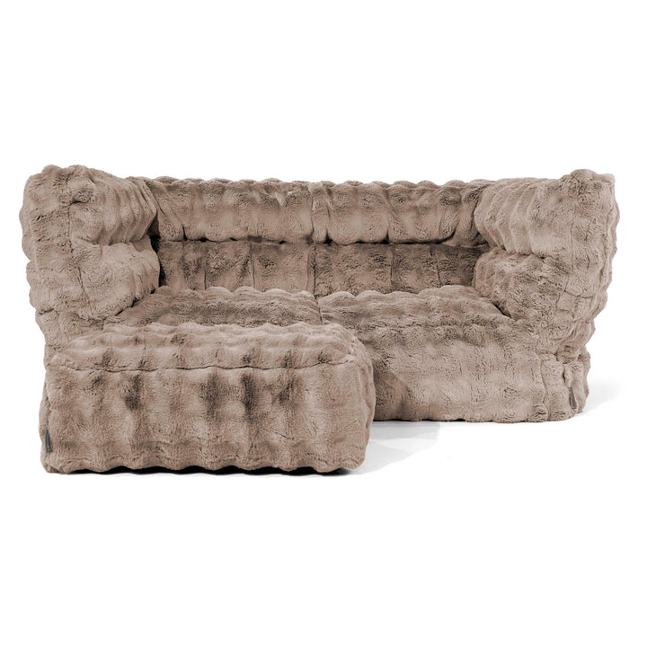 Louis 2-seter Saccosekk Sofa - Falsk Pels Boble Mink 02