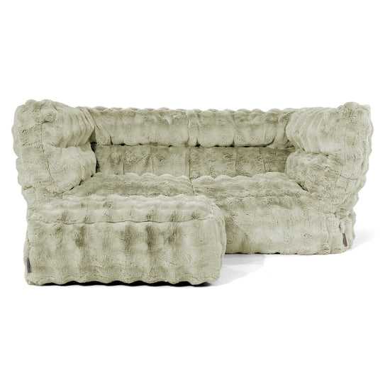 Louis 2-seter Saccosekk Sofa - Falsk Pels Boble Salviegrønn 02