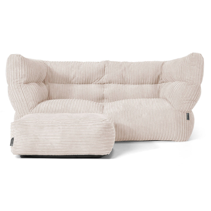 Louis 2-seter Saccosekk Sofa - Kordfløyel Elfenben 02