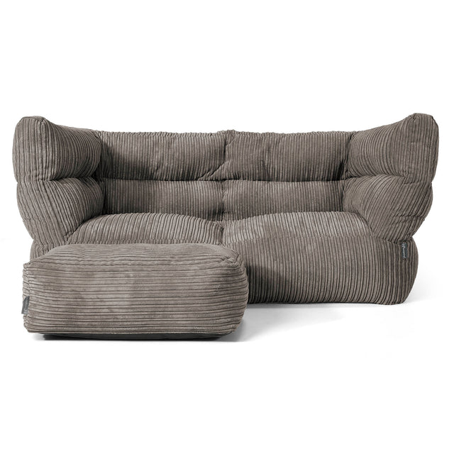 Louis 2-seter Saccosekk Sofa - Kordfløyel Grafitt 02