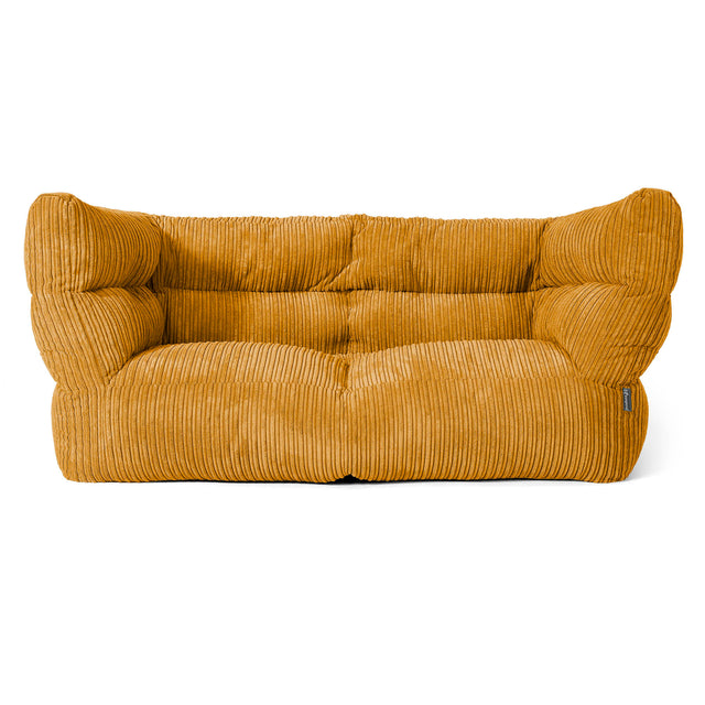 Louis 2-seter Saccosekk Sofa - Kordfløyel Gylden Honning 01