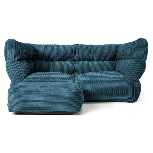 Louis 2-seter Saccosekk Sofa - Kordfløyel Marineblå 02