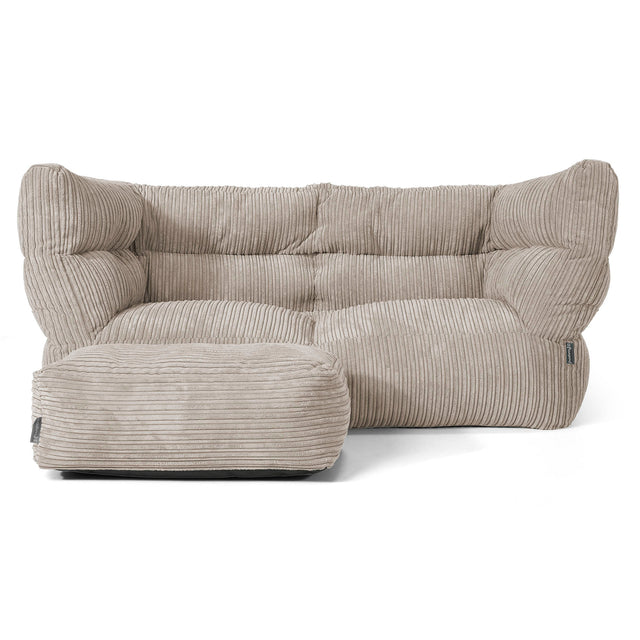 Louis 2-seter Saccosekk Sofa - Kordfløyel Mink 02