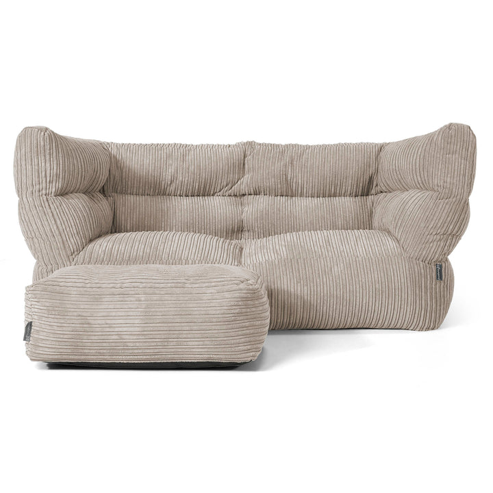 Louis 2-seter Saccosekk Sofa - Kordfløyel Mink 02