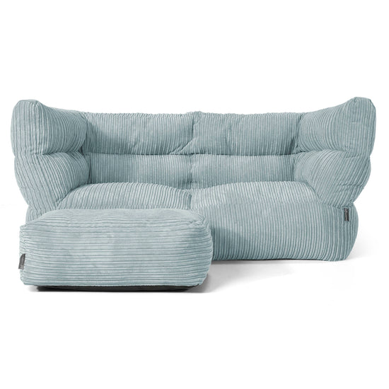 Louis 2-seter Saccosekk Sofa - Kordfløyel Mintgrønn 02