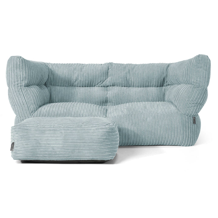 Louis 2-seter Saccosekk Sofa - Kordfløyel Mintgrønn 02