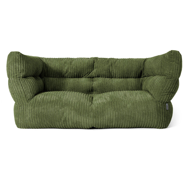 Louis 2-seter Saccosekk Sofa - Kordfløyel Skoggrønn 01