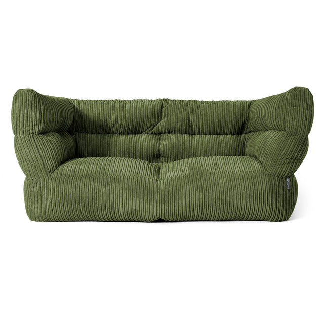 Louis 2-seter Saccosekk Sofa - Kordfløyel Skoggrønn 01