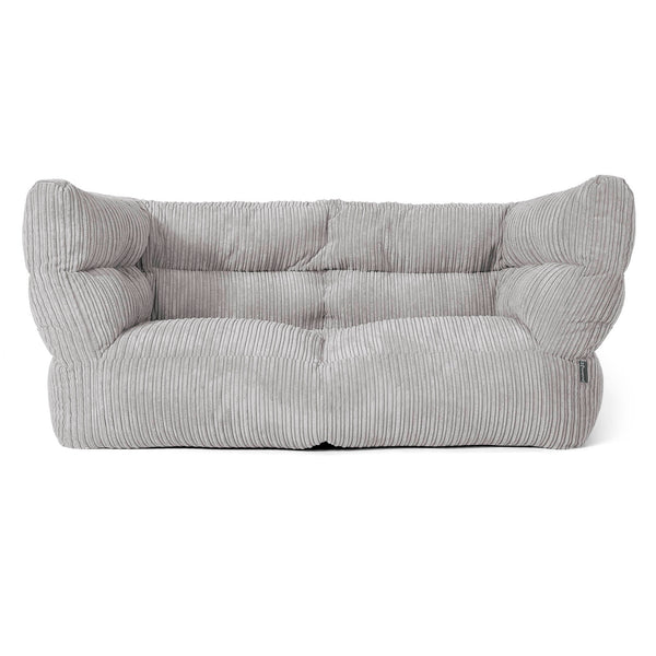 Louis 2-seter Saccosekk Sofa - Kordfløyel Sølvgrå 01