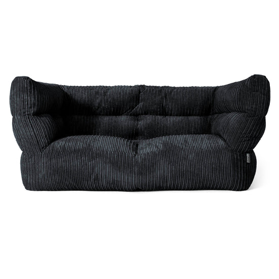 Louis 2-seter Saccosekk Sofa - Kordfløyel Svart 01