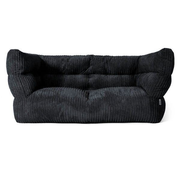 Louis 2-seter Saccosekk Sofa - Kordfløyel Svart 01