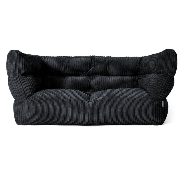 Louis 2-seter Saccosekk Sofa - Kordfløyel Svart 01