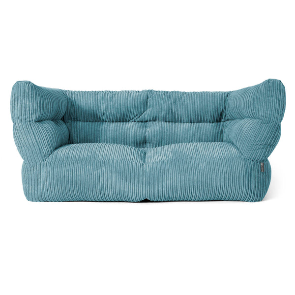 Louis 2-seter Saccosekk Sofa - Kordfløyel Turkis 01