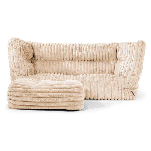 Louis 2-seter Saccosekk Sofa - Ultrabehagelig Kord Krem 02