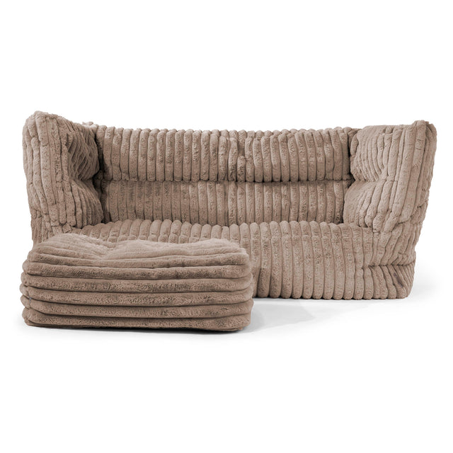 Louis 2-seter Saccosekk Sofa - Ultrabehagelig Kord Mink 02