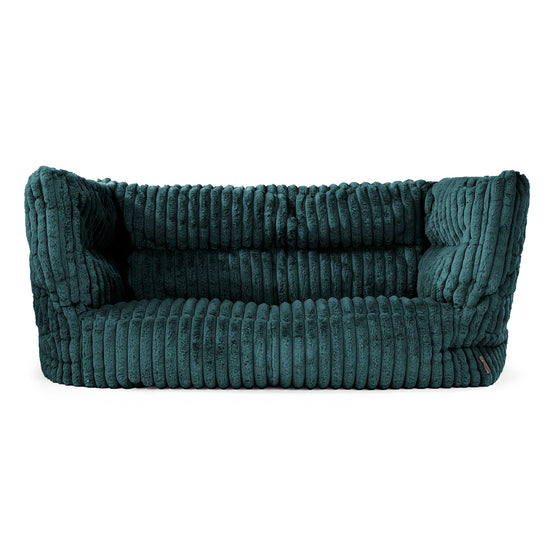 Louis 2-seter Saccosekk Sofa - Ultrabehagelig Kord Mørketurkis 01