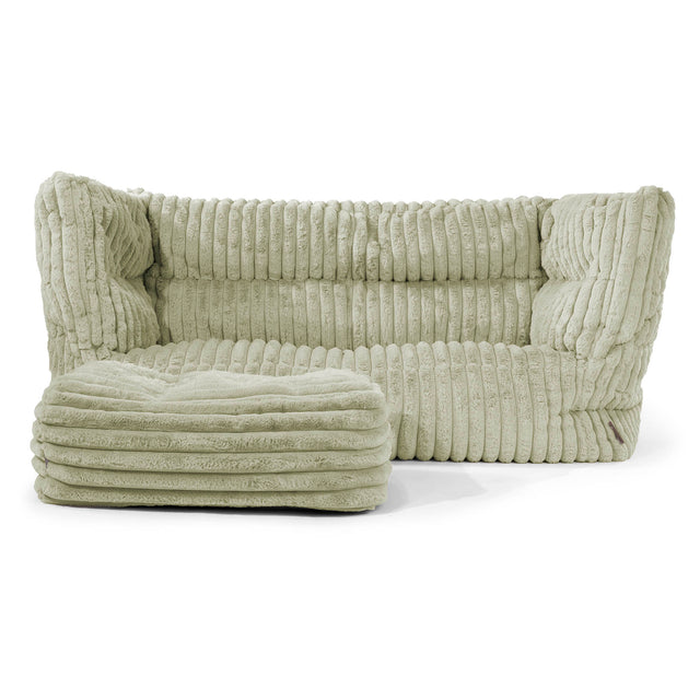 Louis 2-seter Saccosekk Sofa - Ultrabehagelig Kord Salviegrønn 02