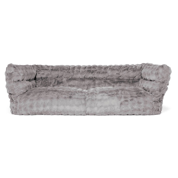 Louis 3-seter Saccosekk Sofa - Falsk Pels Boble Grå 01