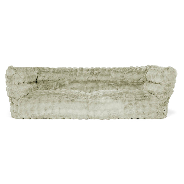 Louis 3-seter Saccosekk Sofa - Falsk Pels Boble Salviegrønn 01