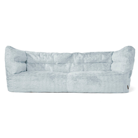 Louis 3-seter Saccosekk Sofa - Kanin-fuskepels Støvete Blå 01