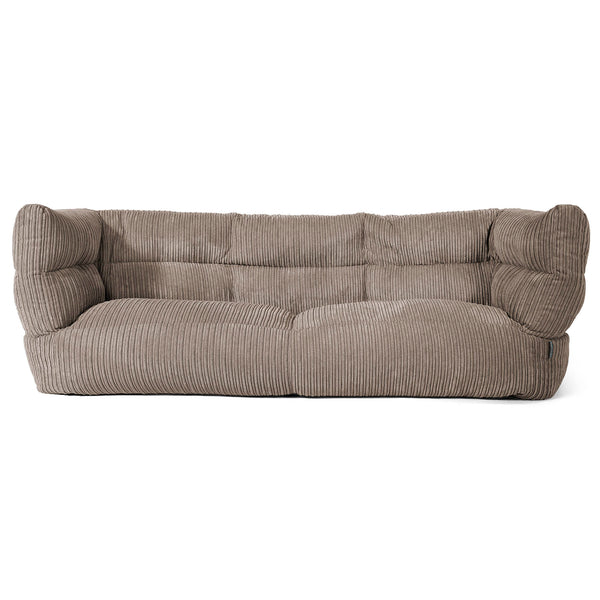 Louis 3-seter Saccosekk Sofa - Kordfløyel Duegrå 01