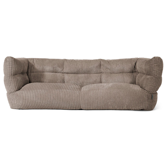 Louis 3-seter Saccosekk Sofa - Kordfløyel Duegrå 01