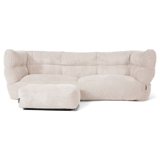 Louis 3-seter Saccosekk Sofa - Kordfløyel Elfenben 02
