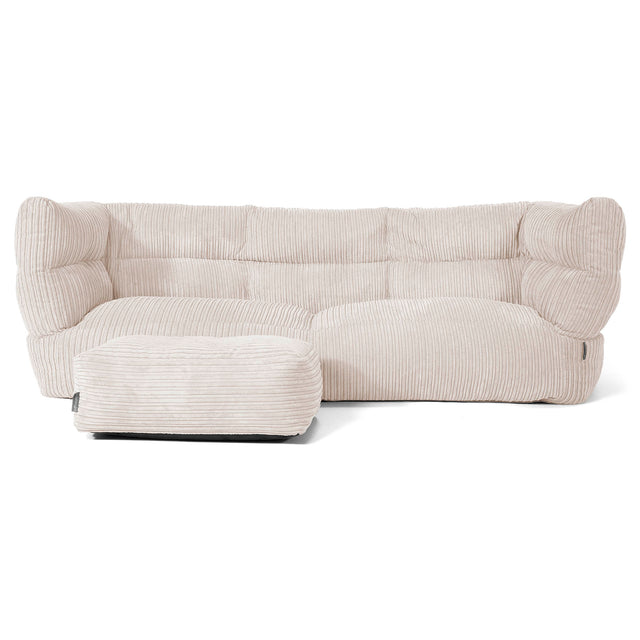 Louis 3-seter Saccosekk Sofa - Kordfløyel Elfenben 02