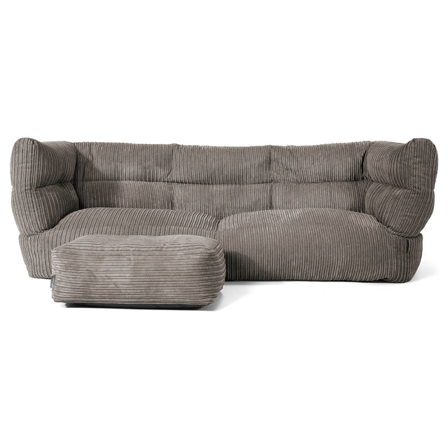 Louis 3-seter Saccosekk Sofa - Kordfløyel Grafitt 02