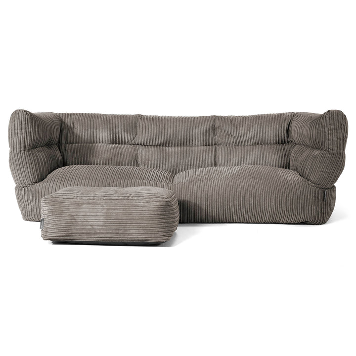 Louis 3-seter Saccosekk Sofa - Kordfløyel Grafitt 02