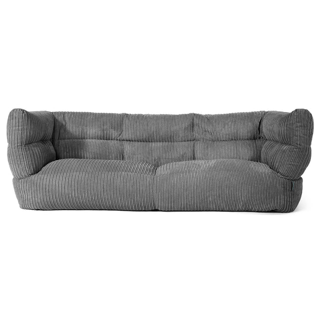 Louis 3-seter Saccosekk Sofa - Kordfløyel Skifergrå 01