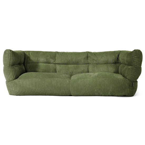 Louis 3-seter Saccosekk Sofa - Kordfløyel Skoggrønn 01