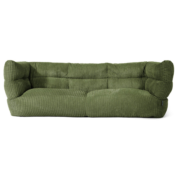 Louis 3-seter Saccosekk Sofa - Kordfløyel Skoggrønn 01