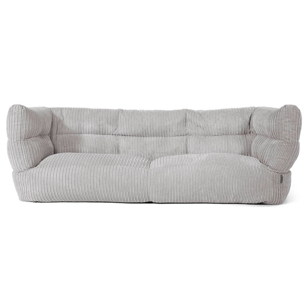 Louis 3-seter Saccosekk Sofa - Kordfløyel Sølvgrå 01