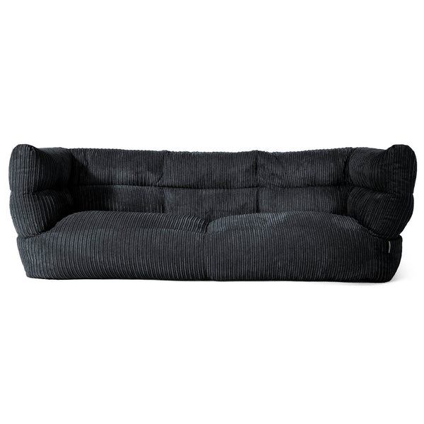 Louis 3-seter Saccosekk Sofa - Kordfløyel Svart 01