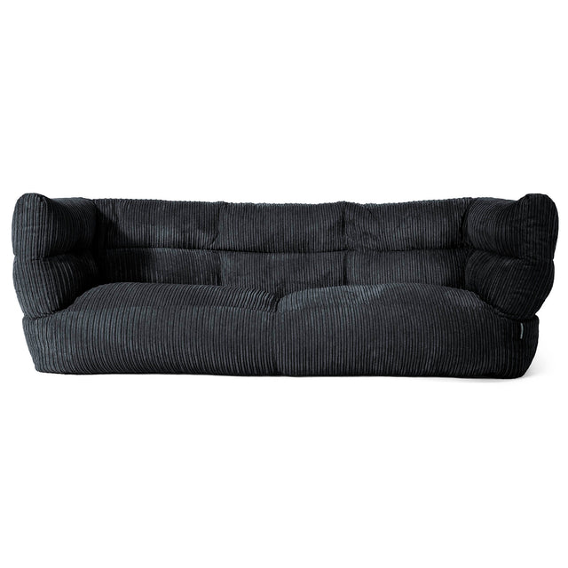 Louis 3-seter Saccosekk Sofa - Kordfløyel Svart 01