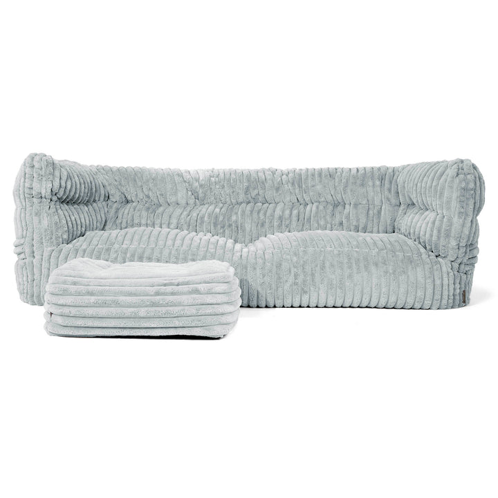 Louis 3-seter Saccosekk Sofa - Ultrabehagelig Kord Andeggblå 02
