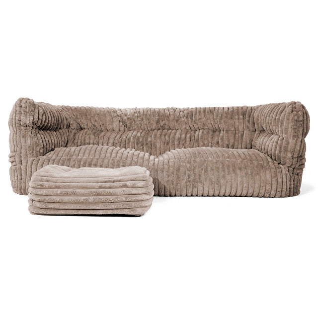 Louis 3-seter Saccosekk Sofa - Ultrabehagelig Kord Mink 02