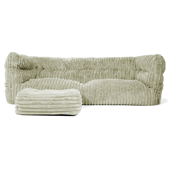 Louis 3-seter Saccosekk Sofa - Ultrabehagelig Kord Salviegrønn 02